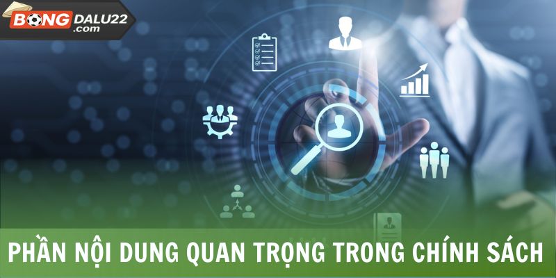 Chính Sách Bảo Mật BONGDALU 2 Phần nội dung quan trọng trong chính sách
